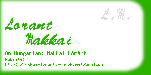 lorant makkai business card