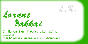 lorant makkai business card